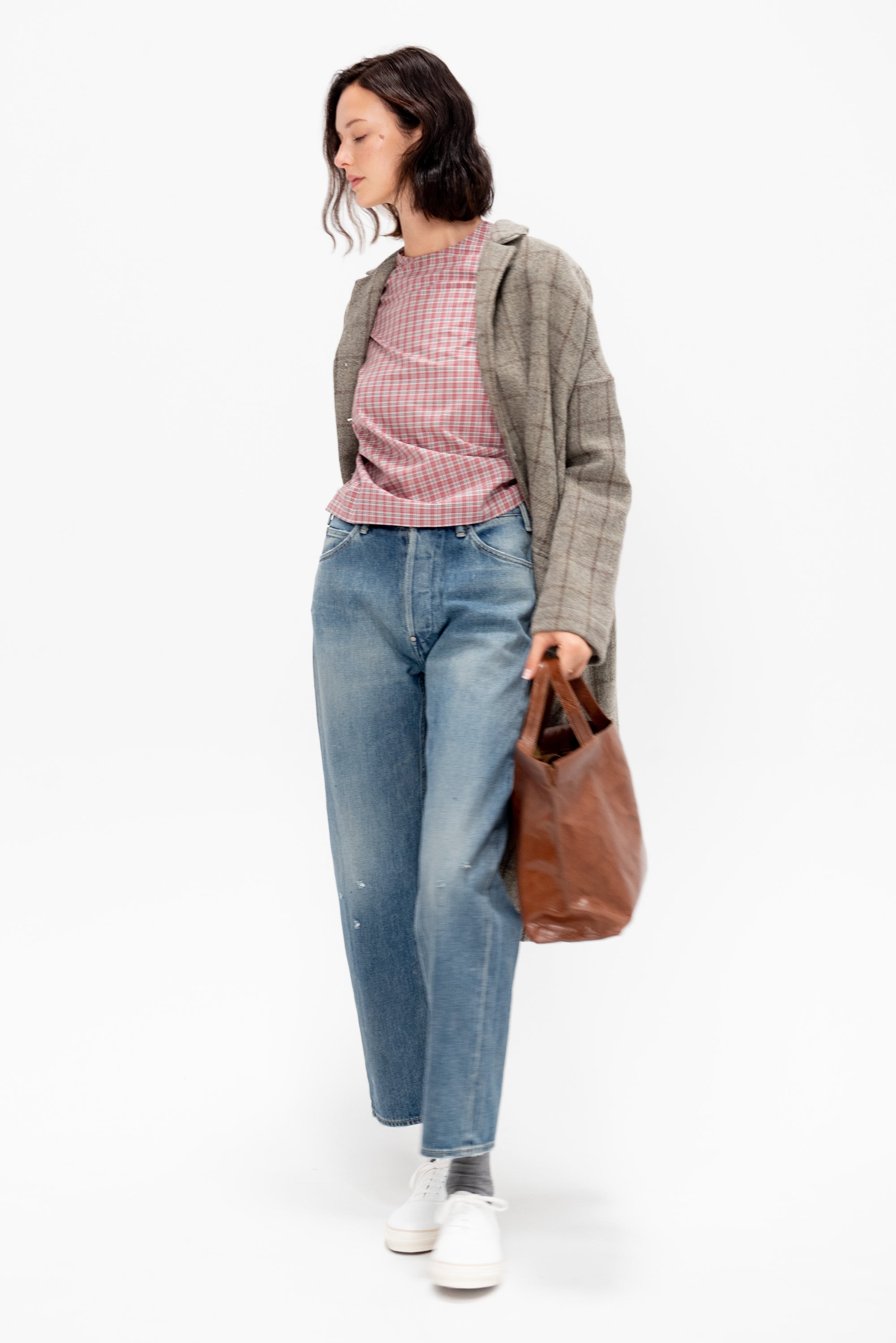 Narrow Straight Cut Selvedge Denim, LIght Wash