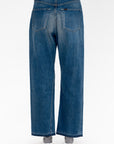 Monroe Cut Selvedge Denim, Dark Distress