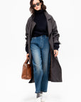 Monroe Cut Selvedge Denim, Dark Distress
