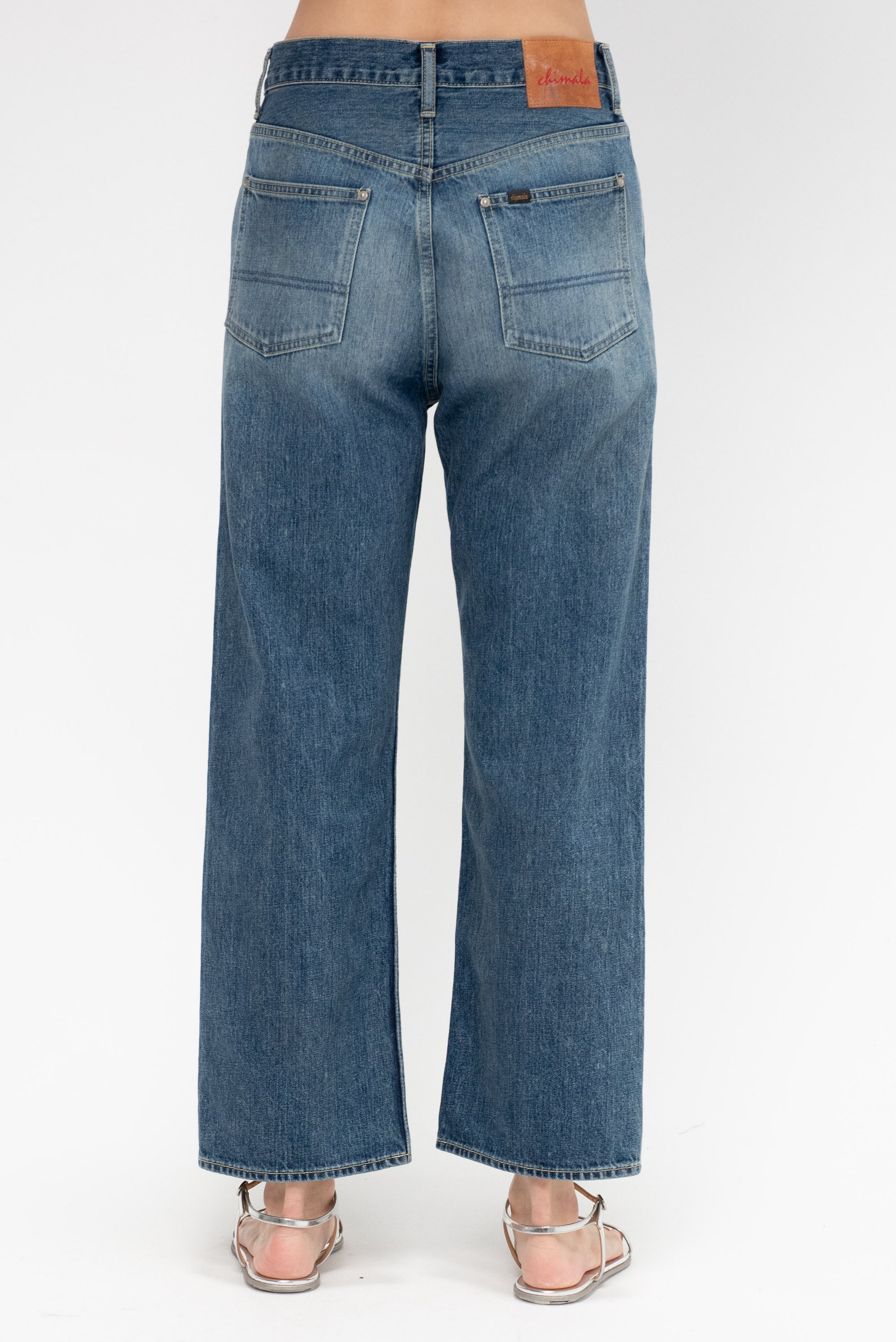 Narrow Straight Selvedge Denim, Medium Splatter