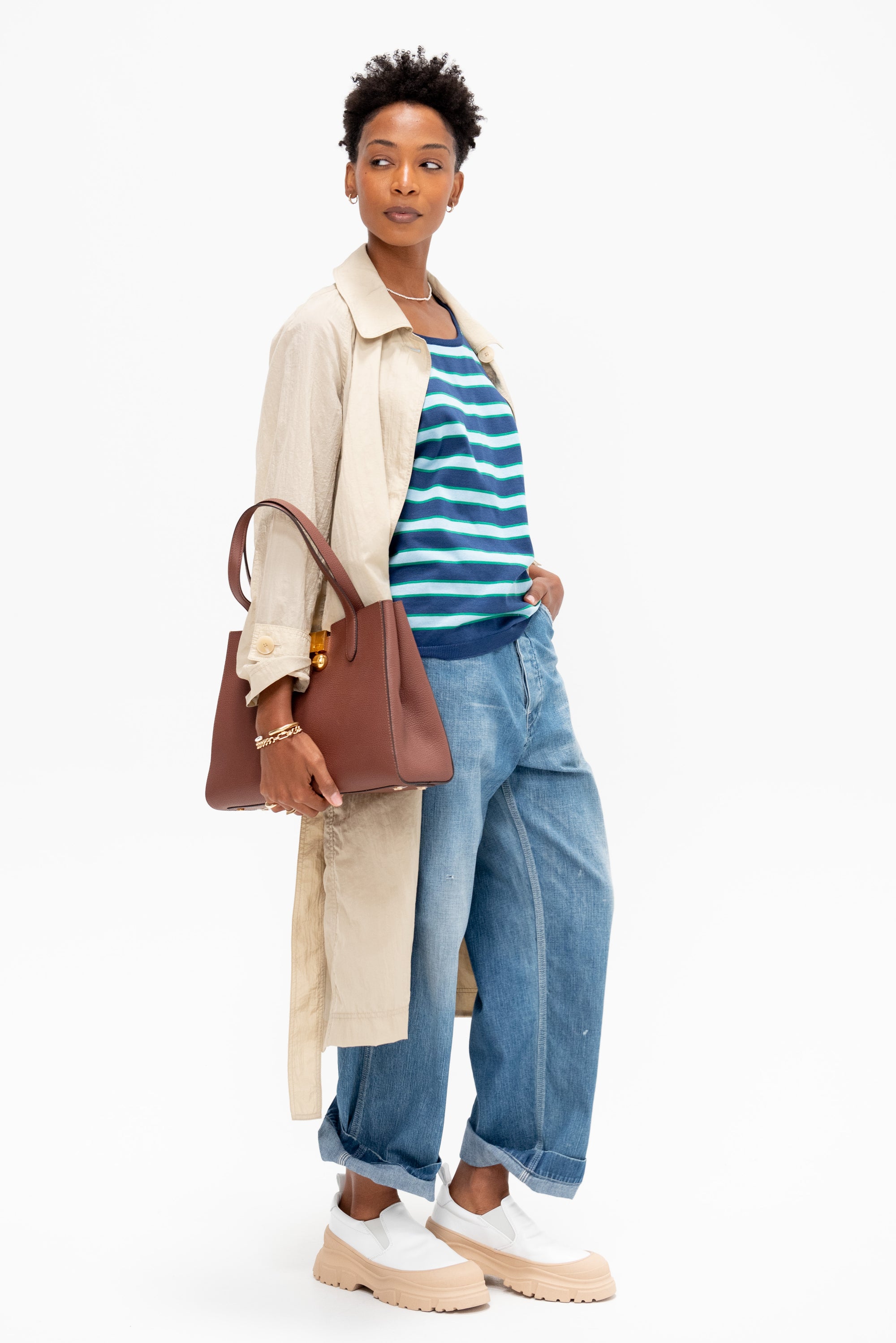 Denim Painter Pants, Light Distress