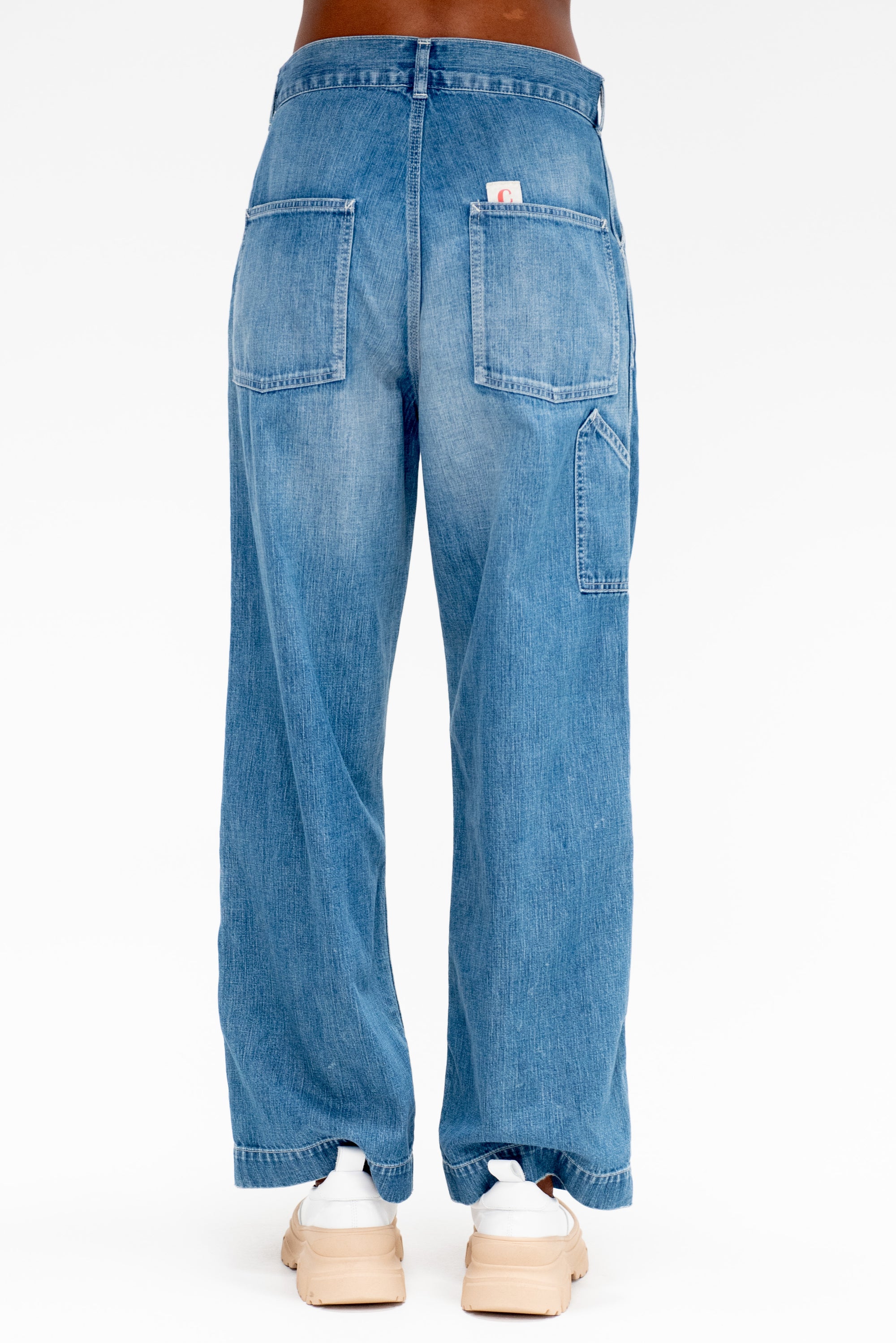 Denim Painter Pants, Light Distress