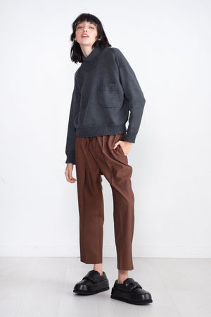 Christian Wijnants - Pilar Cropped Trousers, Rust Melange