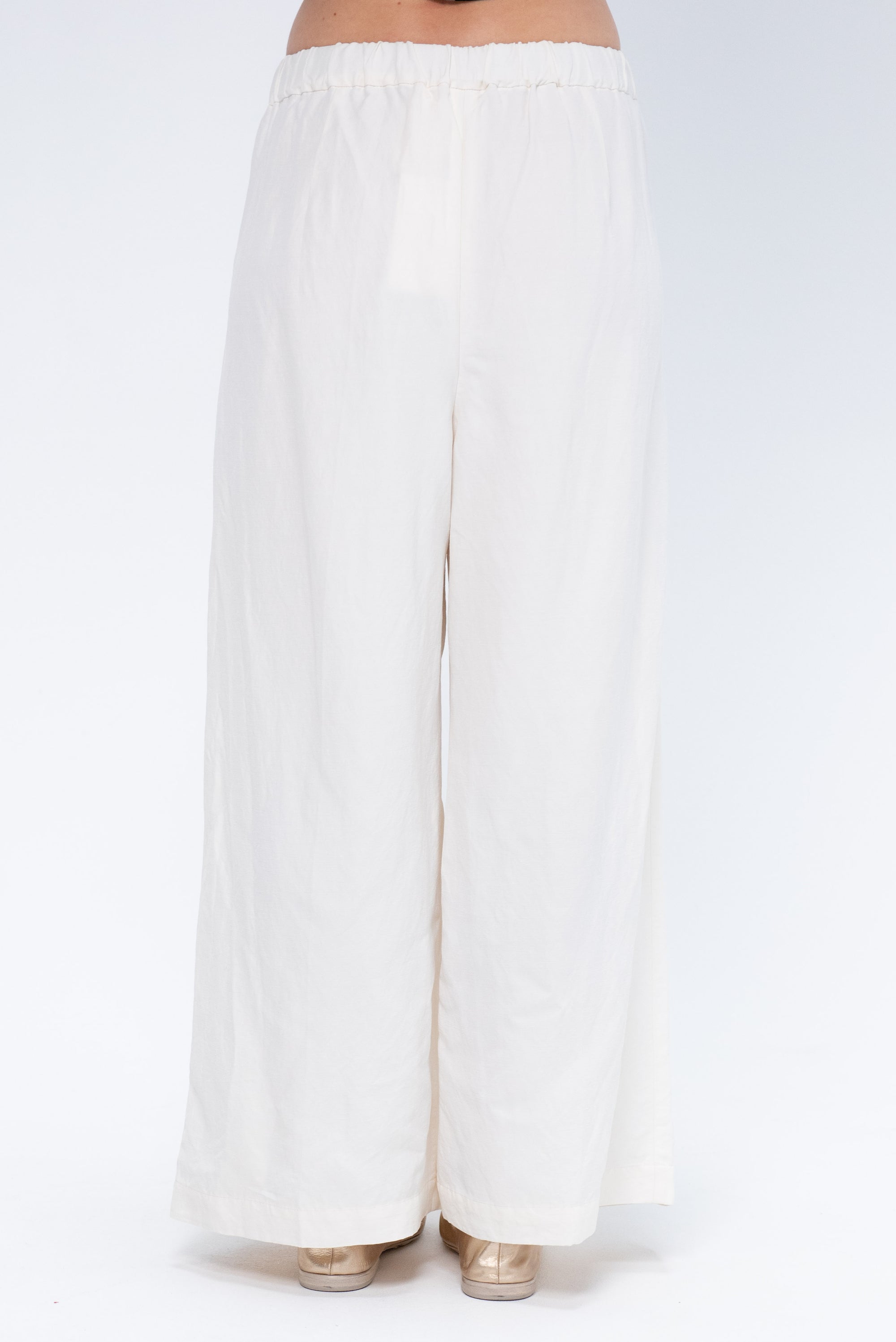Pima - Cropped Wide Leg Pants, Off White