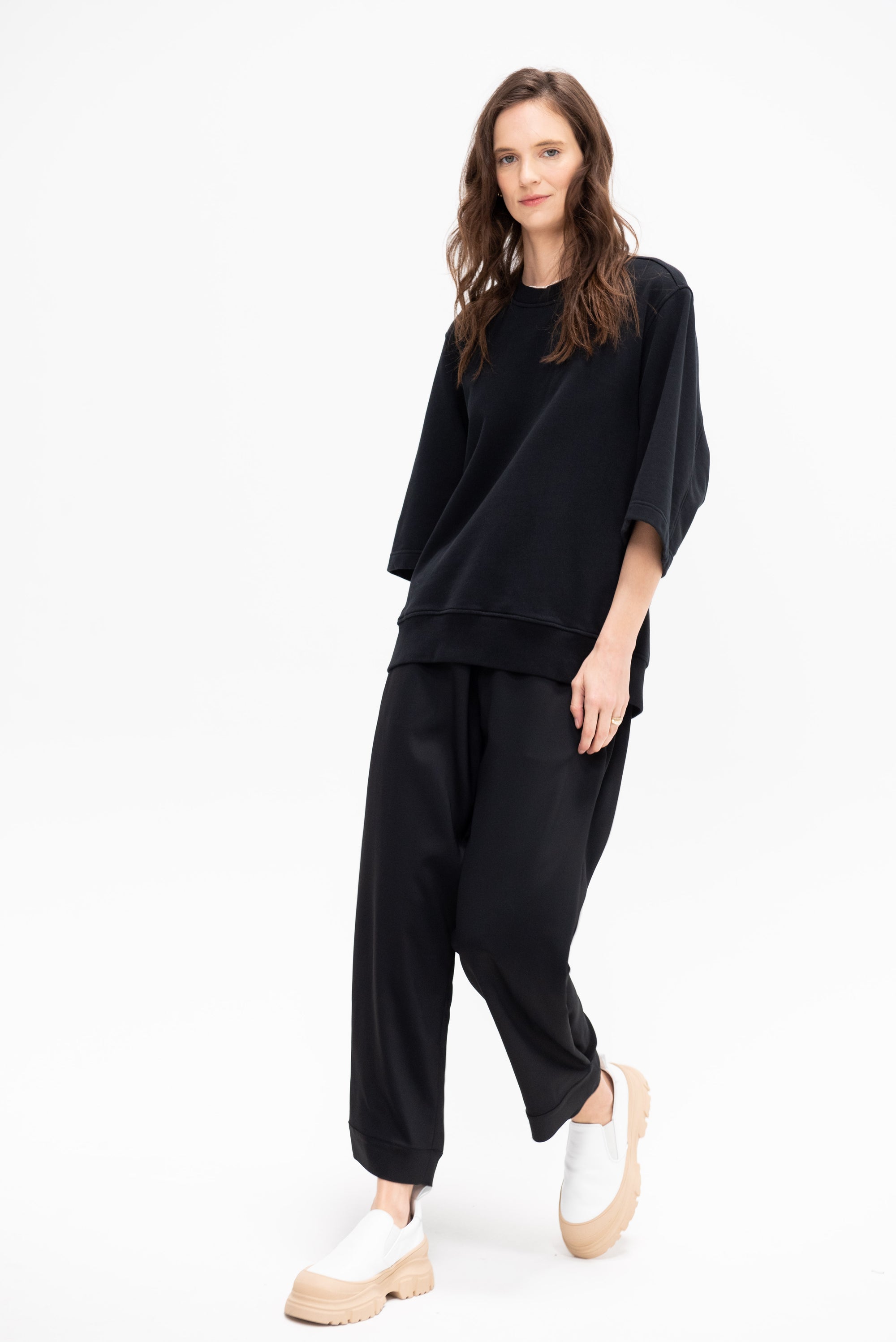Tuza - Sweat T-Shirt, Black