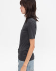TOTEME - Classic Rib Tee, Charcoal