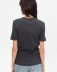 TOTEME - Classic Rib Tee, Charcoal