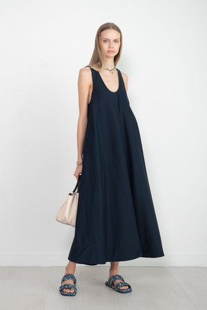 CO - Sleeveless V-Neck Maxi Dress, Navy