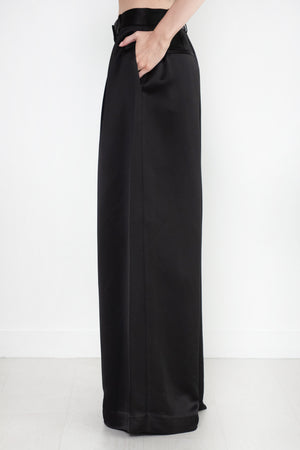 CO - Pleated Wide Leg Pant, Black