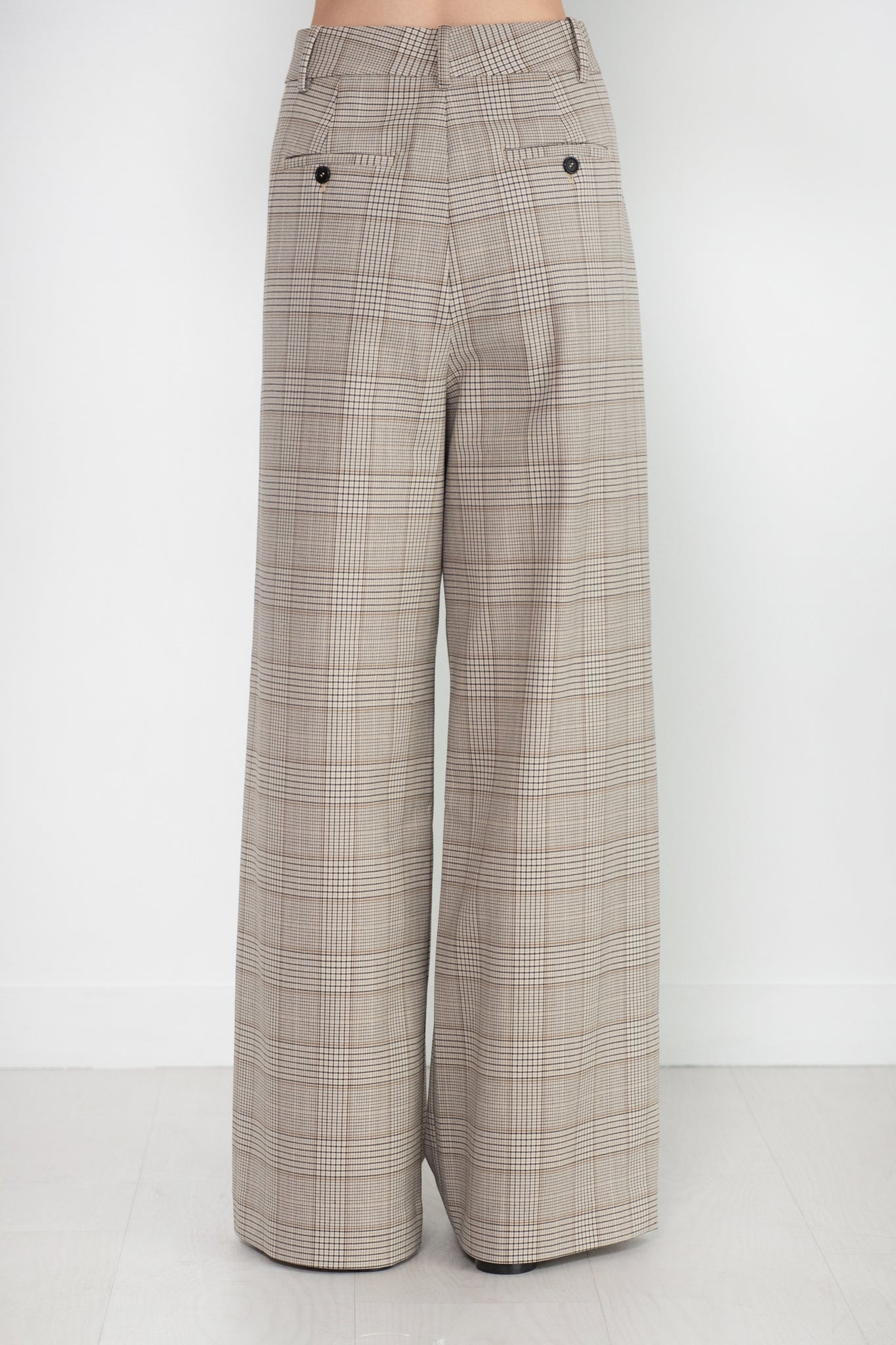 CO - Double Pleat Wide Leg Trouser, Taupe Multi