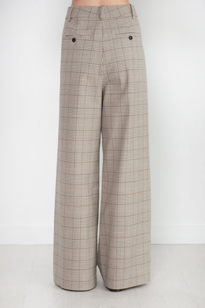 CO - Double Pleat Wide Leg Trouser, Taupe Multi