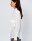 Button-Down Blouse, White