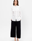 Rosette Blouse, White
