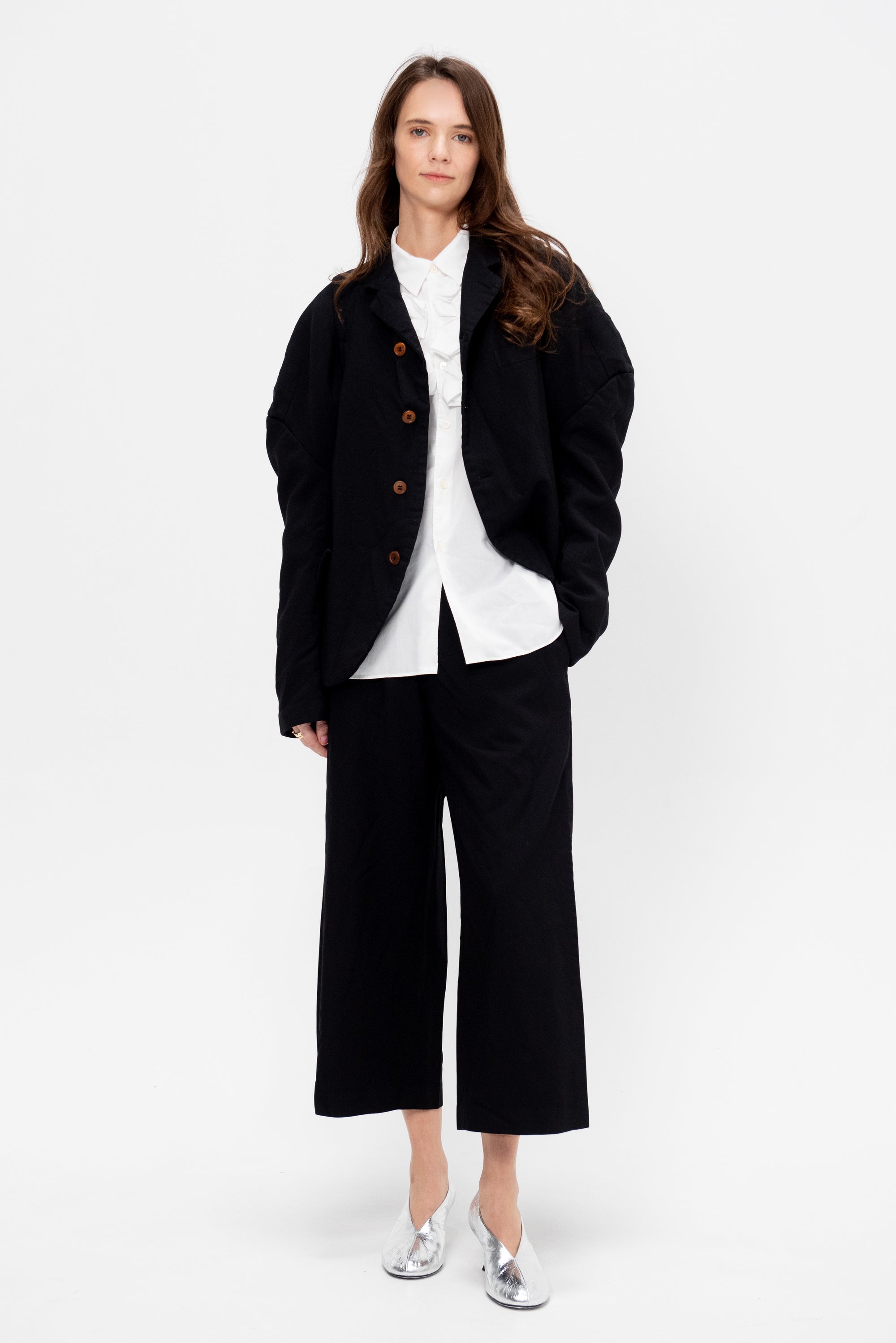 Rosette Blouse, White