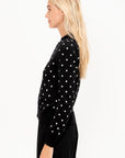 Polkadot Cardigan, Black