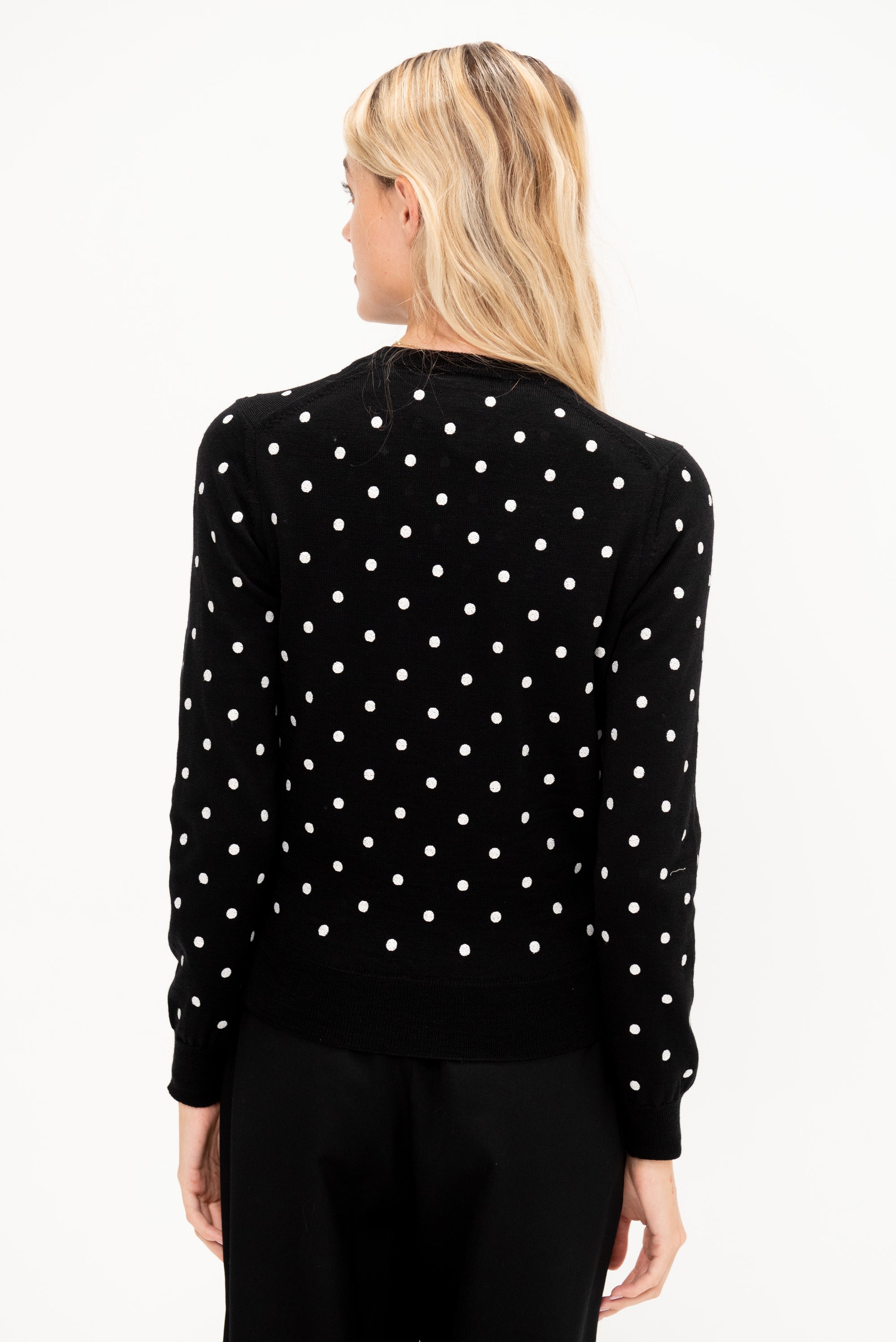 Polkadot Cardigan, Black