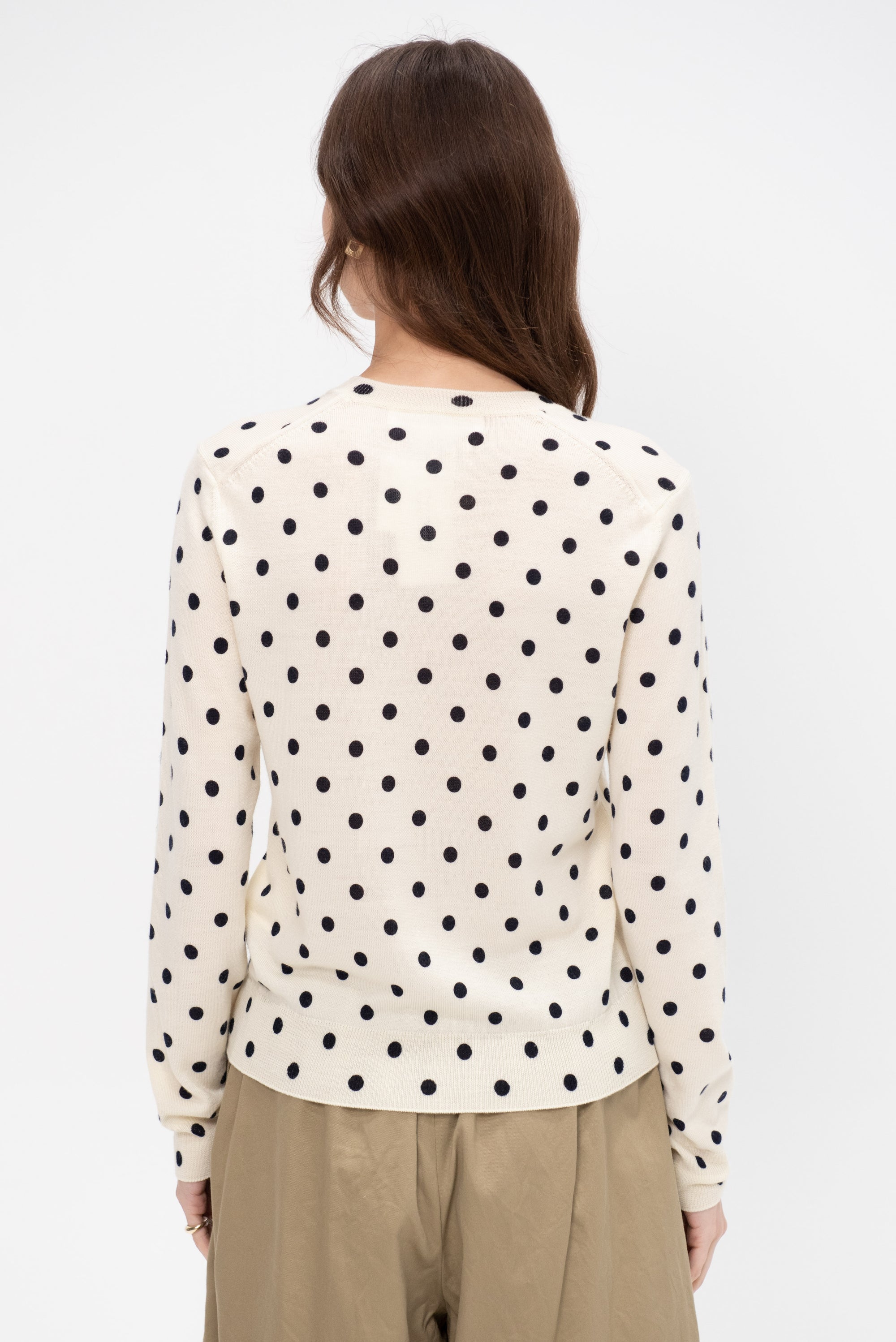 Cardigan, White &amp; Navy