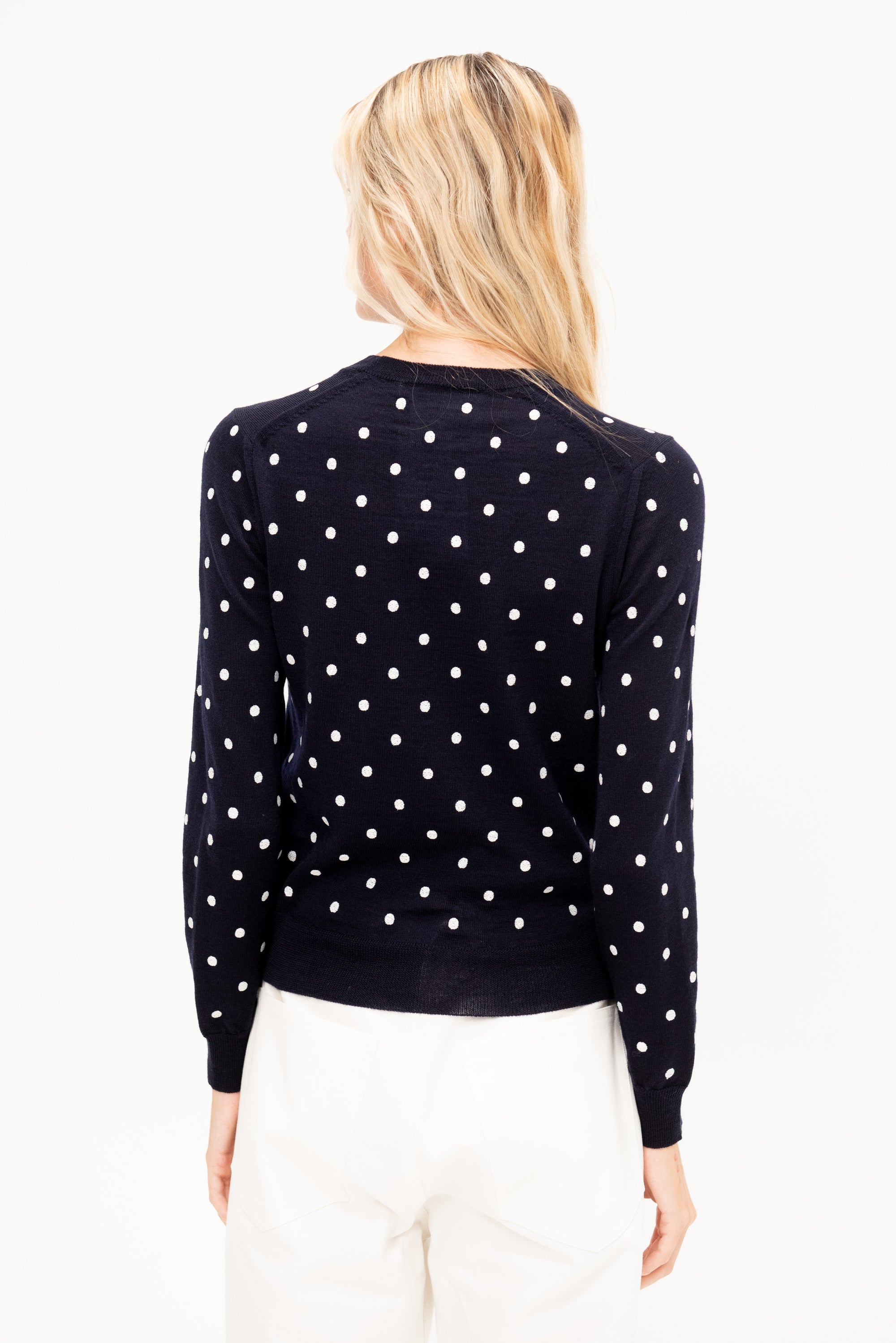 Polkadot Sweater, Navy