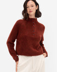 Baby Alpaca Polo Sweater, Terracota
