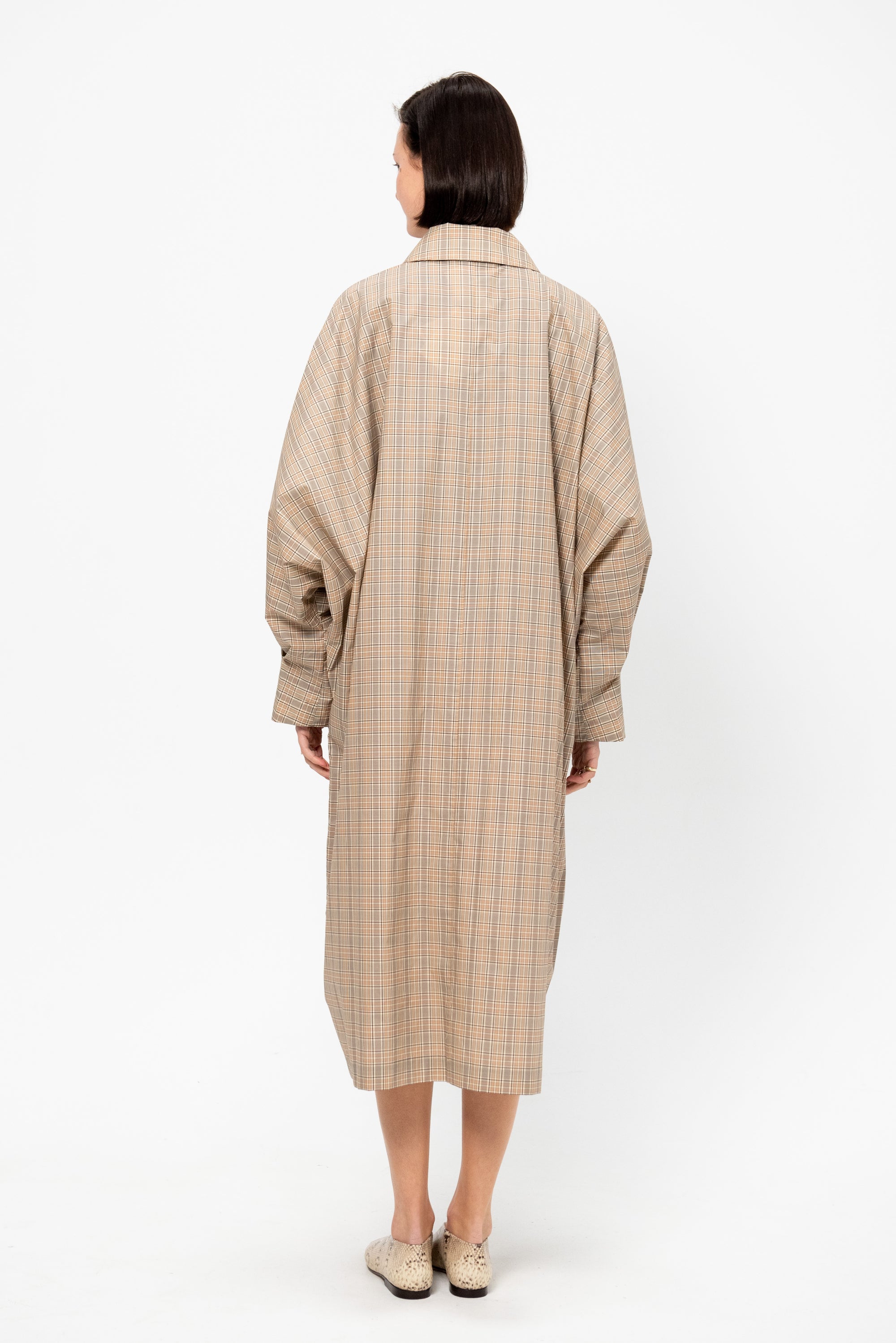 Batwing Trench, Tartan Grey