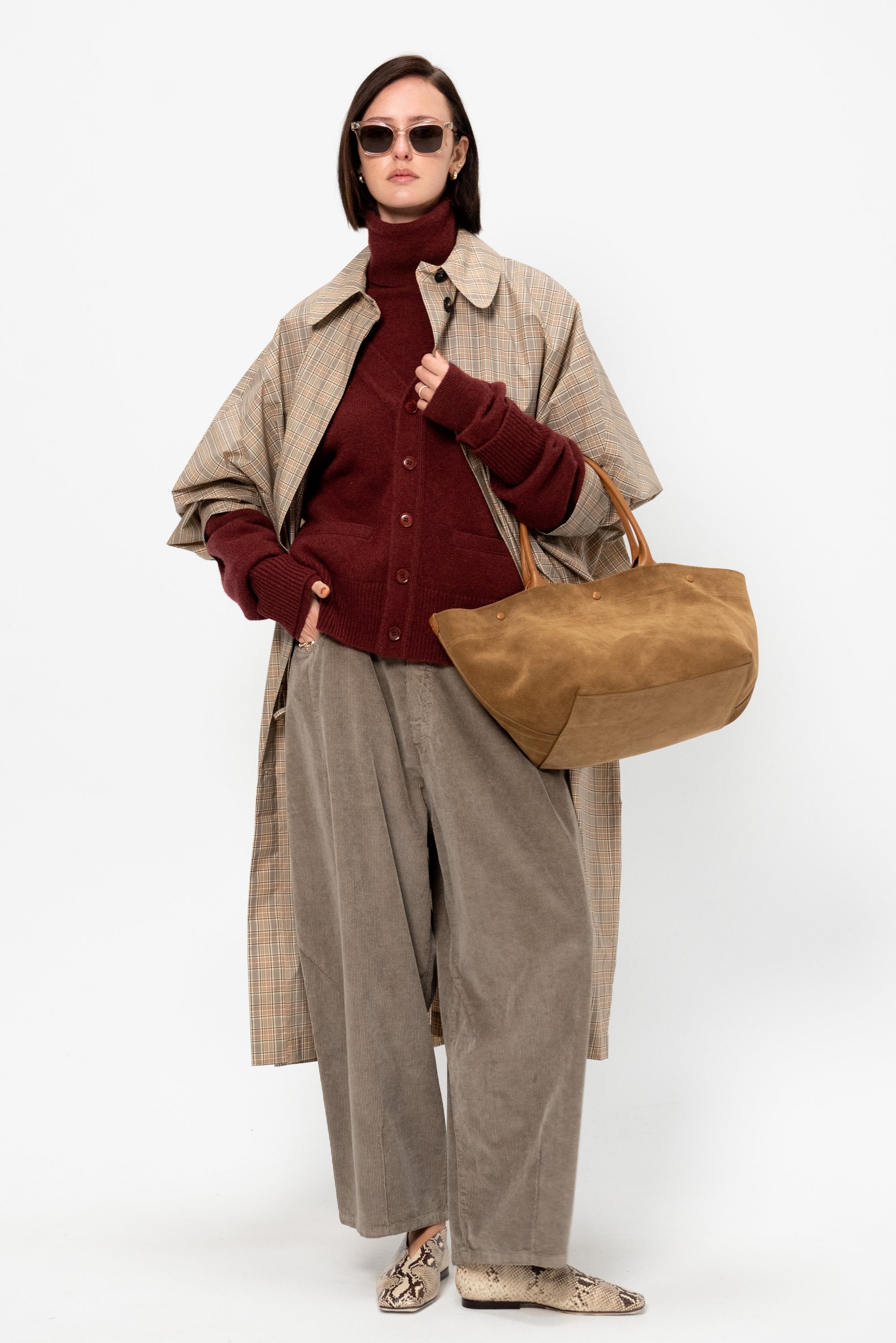 Batwing Trench, Tartan Grey