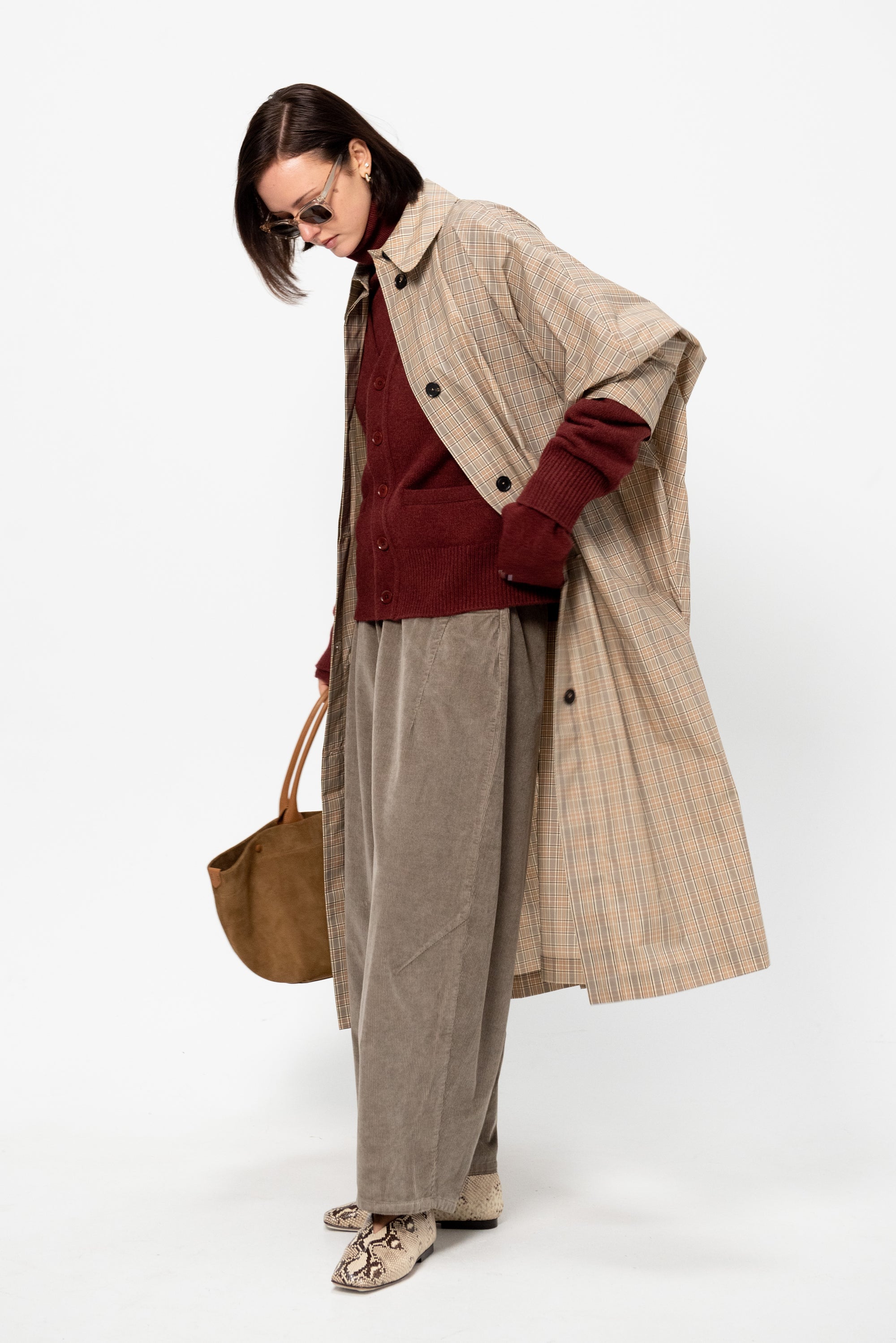 Batwing Trench, Tartan Grey