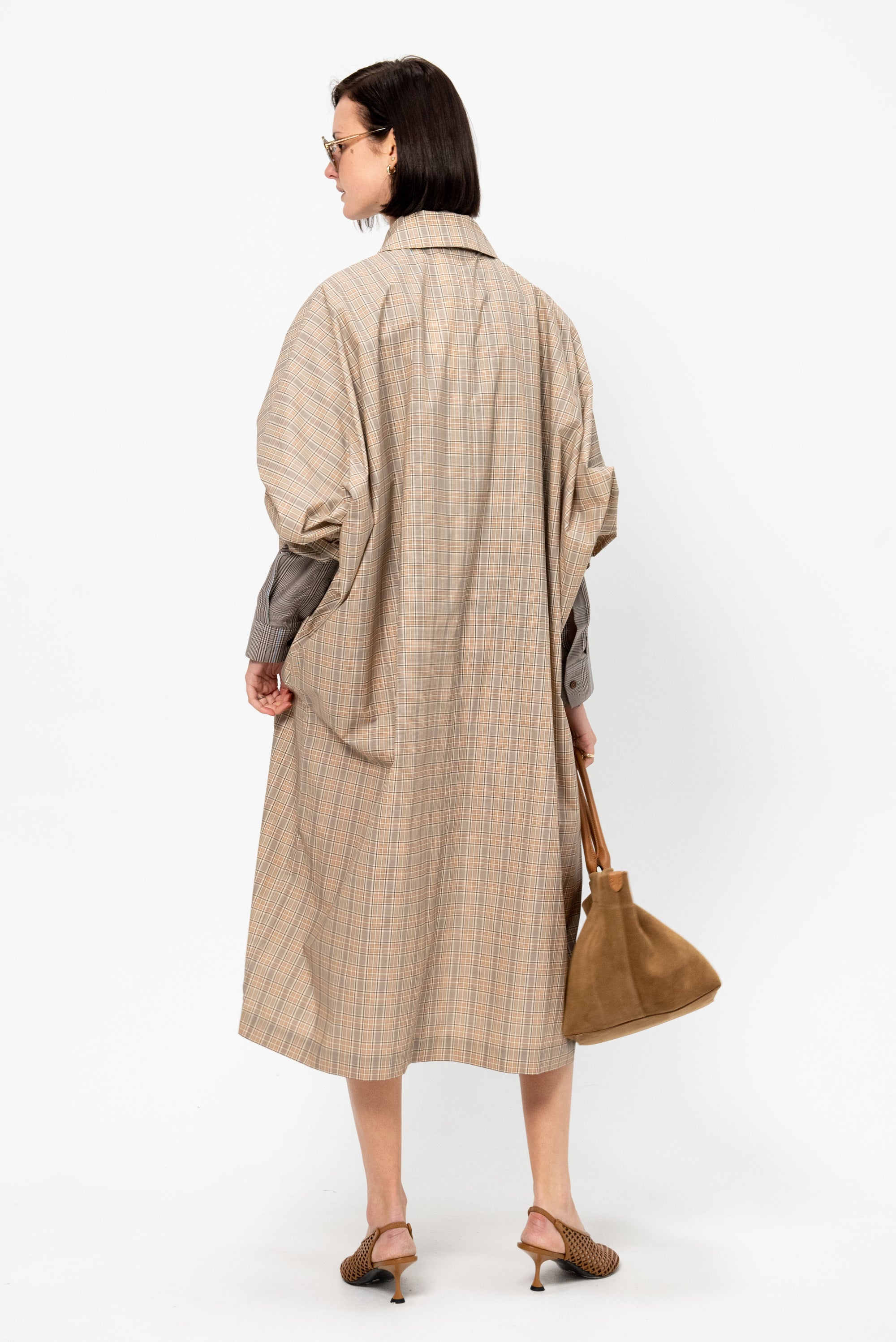 Batwing Trench, Tartan Grey