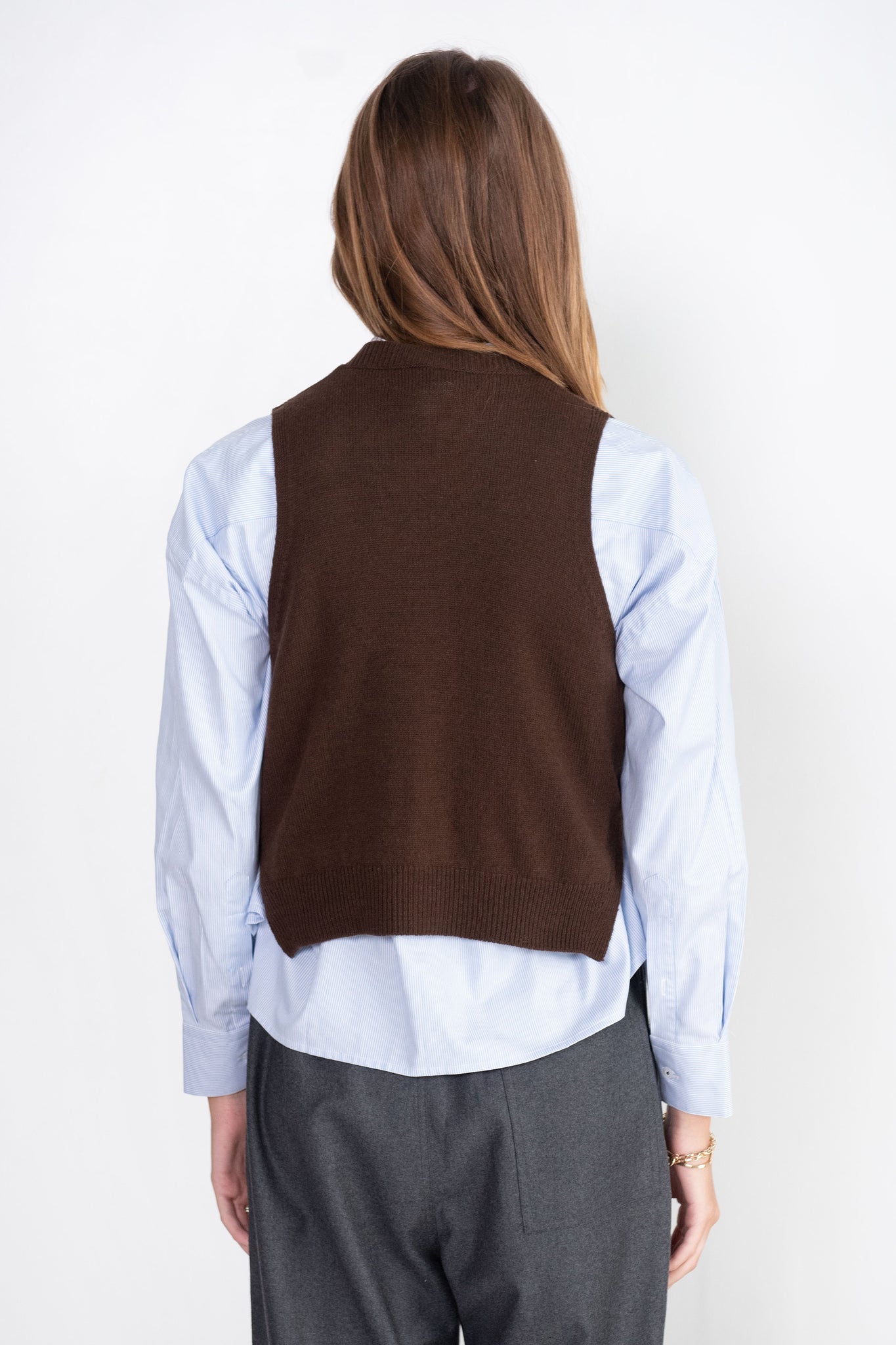 CORDERA - Wool and Cashmere Waistcoat, Brown