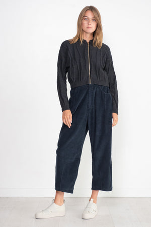 CORDERA - Corduroy Baggy Pants, Dark Navy