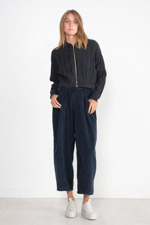 CORDERA - Corduroy Baggy Pants, Dark Navy