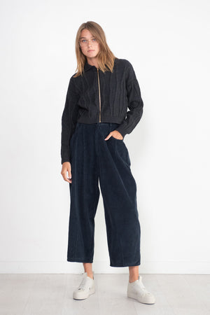 CORDERA - Corduroy Baggy Pants, Dark Navy