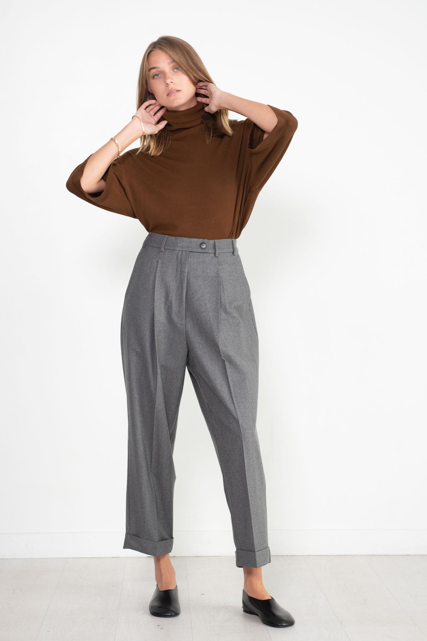 CORDERA - Wool Maculine Pants, Grey
