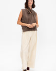 Merino Wool Lace Waistcoat, Taupe