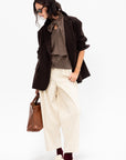 Merino Wool Lace Waistcoat, Taupe