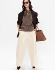 Merino Wool Lace Waistcoat, Taupe