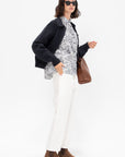 Merino Wool Collar Cardigan, Anthracite