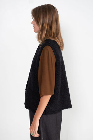 CORDERA - Wool and Mohair Waistcoat, Black
