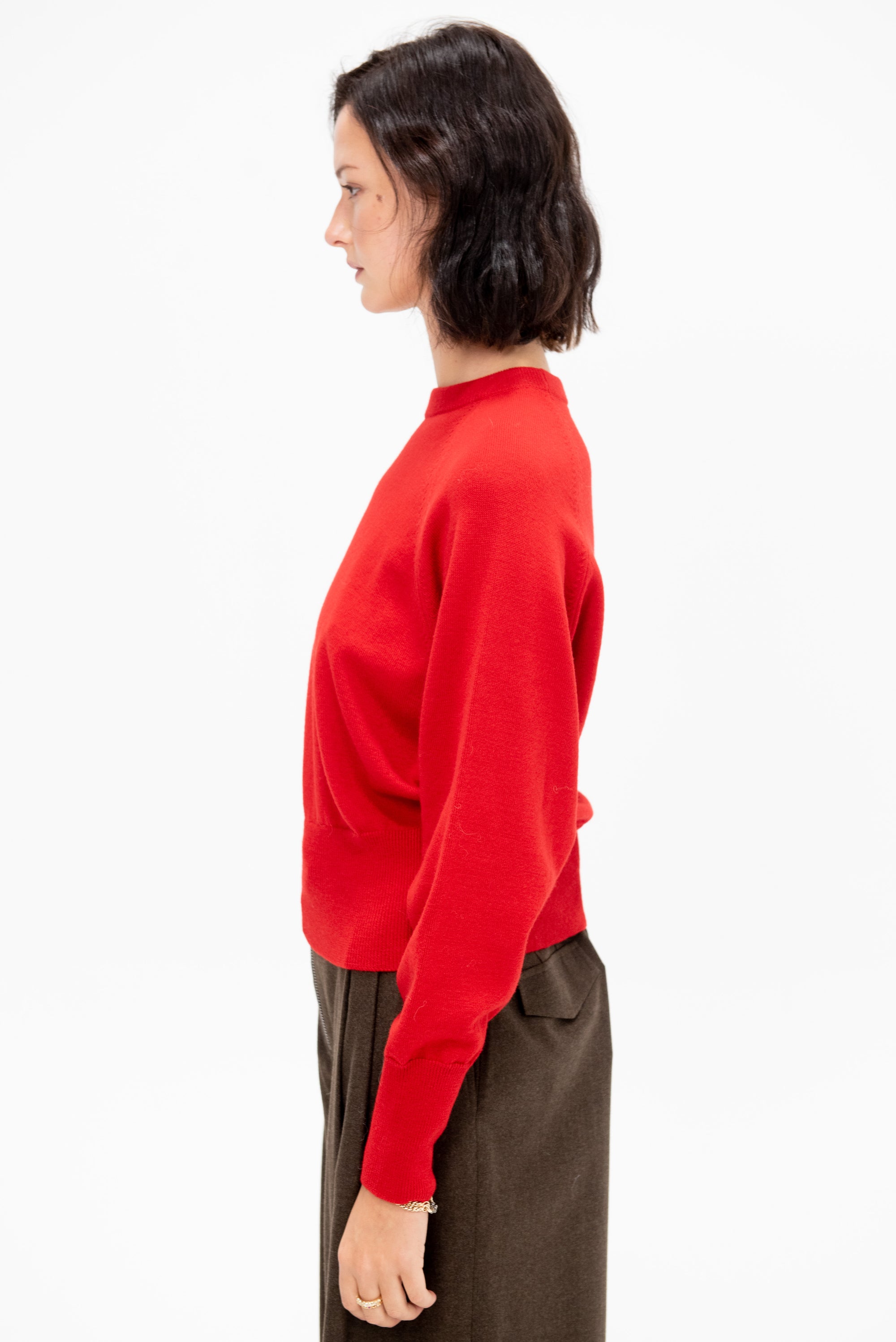 Merino Wool Sweater, Red