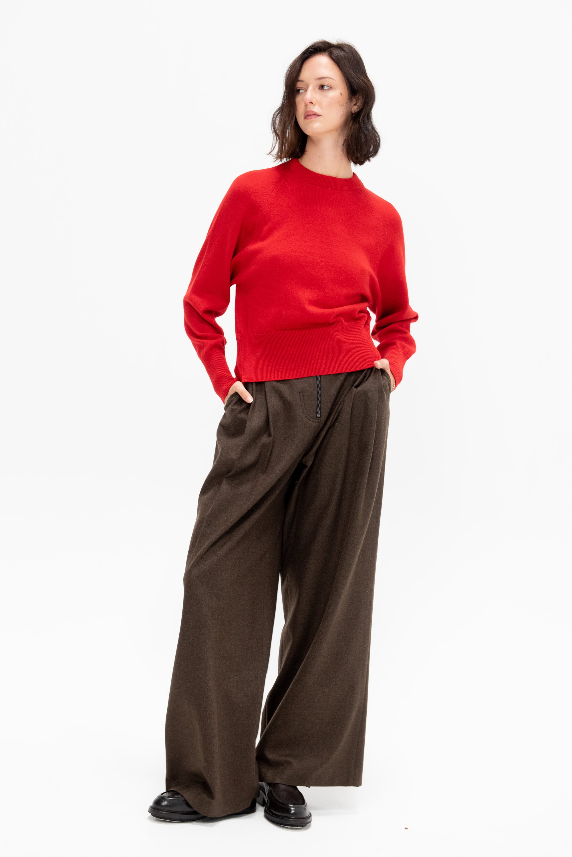 Merino Wool Sweater, Red