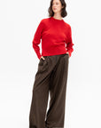 Merino Wool Sweater, Red