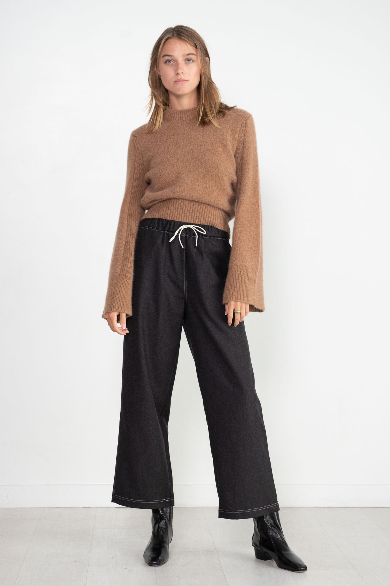 CORDERA - Wool Relaxed Pants, Anthracite