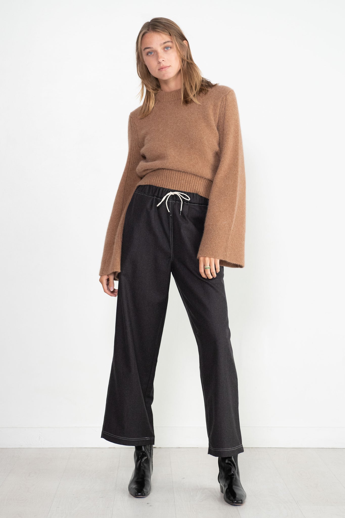CORDERA - Wool Relaxed Pants, Anthracite
