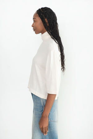 CORDERA - Cotton & Cashmere Turtleneck Sweater, Natural