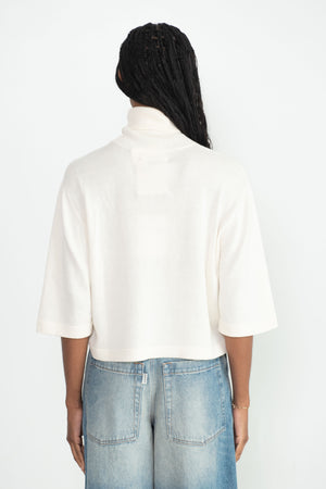 CORDERA - Cotton & Cashmere Turtleneck Sweater, Natural