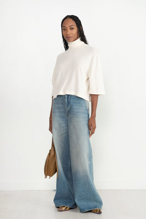 CORDERA - Cotton & Cashmere Turtleneck Sweater, Natural