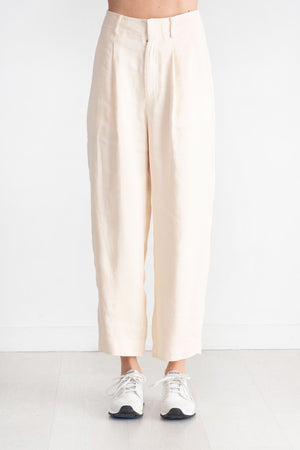 Apiece Apart - Textured Drape Bari Trouser, Cream