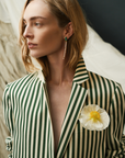 Deco Maxi Baguette + Onion Pink Perla Earrings, Chrysoprase