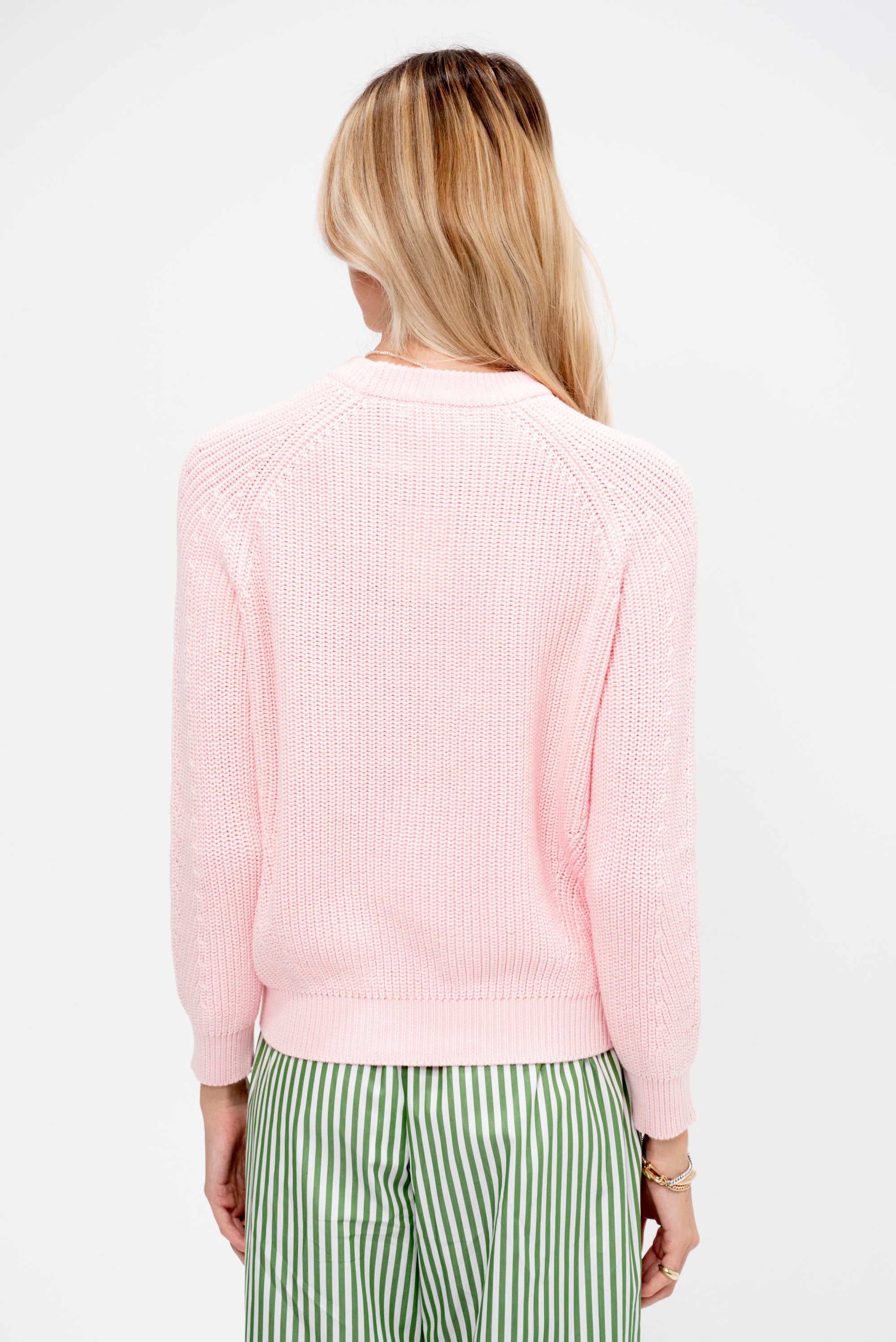 Chelsea Solid Cotton Sweater, Petal