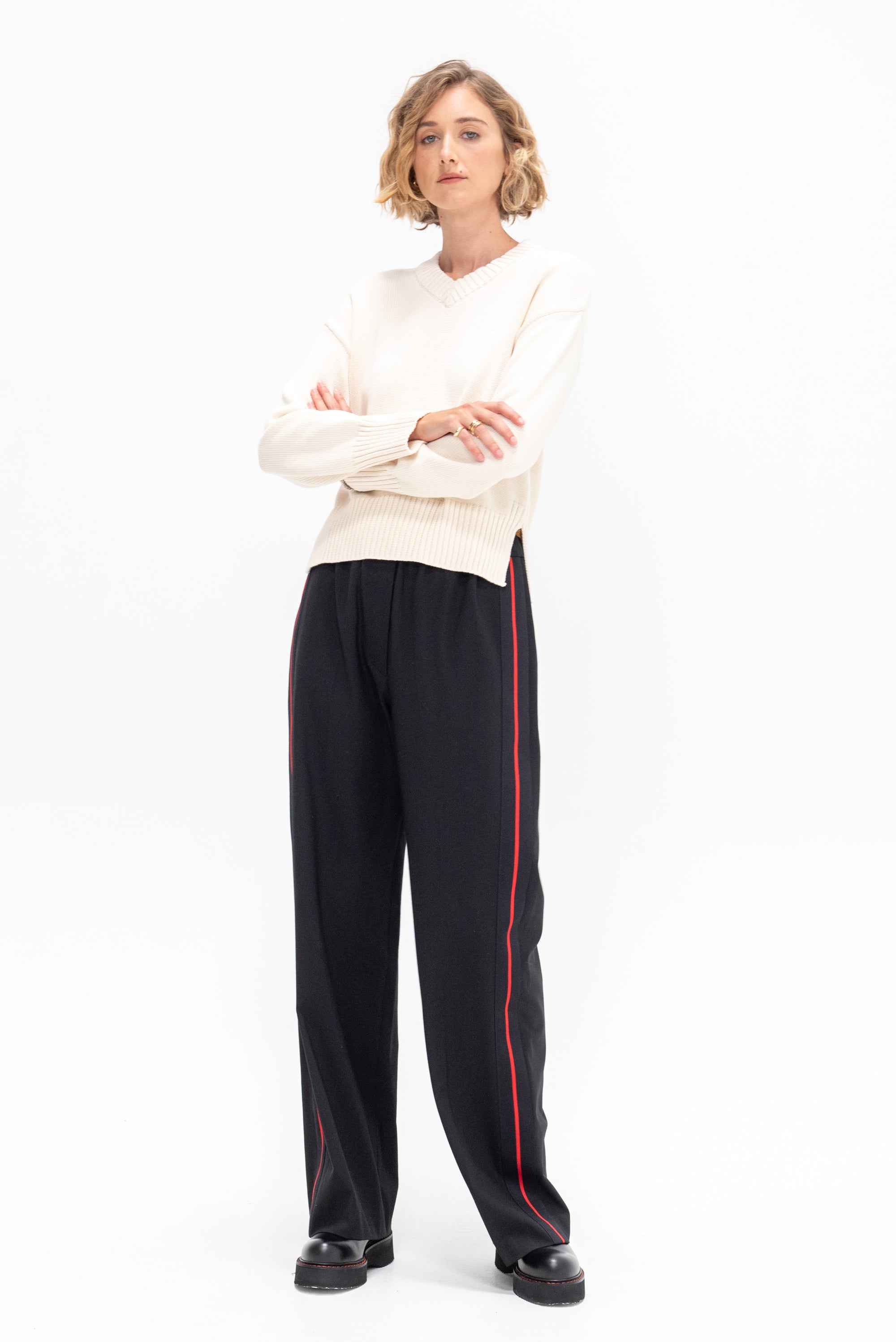 Faris Cotton Sweater, Off White