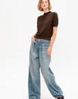 Irelia Fine Merino Wool Top, Moss
